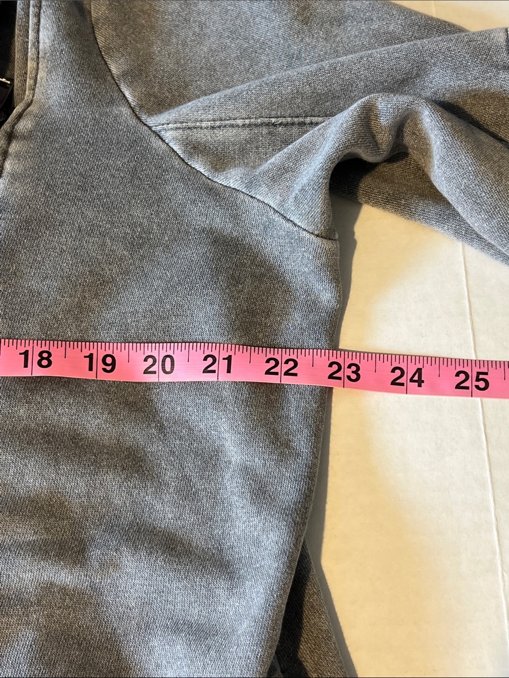 H&M Divided Washed Gray Asymmetrical Zip Up Hooded Jacket Grunge Moto Size XL - Picture 11 of 12